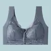 Hebilla Delantera Transfronteriza Talla Grande Sin Aros Comercio Exterior Sujetador Ropa Interior Senos Grandes Parecen Más Pequeños Cómodo Transpirable Encaje Sexy para Mujer