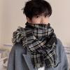 Cachecol xadrez feminino inverno estilo K versátil quente estilo japonês estilo ins moderno estudante casal novo cachecol masculino de alta qualidade