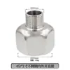 Adaptador Roscado de Acero Inoxidable Reductor Doble Rosca Macho Extensión Directa de 1/4 de Pulgada a 3/8 de Pulgada, 1/2 Pulgada, 3/4 de Pulgada a 1 Pulgada Accesorios para Tuberías de Agua