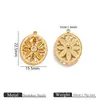 Acero Inoxidable 304 Hoja de Ginkgo Colgante Accesorios Versátiles Accesorios DIY Joyería Hecha a Mano Accesorios para Collares Vacío 18K Eléctrico