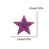 Parches Bordados de Estrella Brillante Populares Transfronterizos Tianyino en Stock para Decoración de Ropa y Bolsos, Parches de Corazón Coloridos
