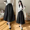 Otoño 2026 Nuevo Diseño con Sentido Vaquero Casual Falda de Longitud Media con Letras para Mujer Cintura Elástica Falda Tulipán de Longitud Media con Lunares para Mujer