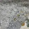 Tela de Encaje de Malla Bordada Nueva Moda Cuentas Manualidades Vestido Cheongsam para Mujer Tela para Vestido de Boda