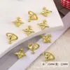 Estrutura Metálica Oca Liga Base Suporte de Diamante Coração Assimétrico Rombus Nail Art Joias Estilo Japonês Acessórios Populares para Unhas