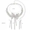 Explotaciones transfronterizas collar de mariposa de boda pendientes joyería de novia joyería de banquete traje al por mayor una generación de cabello