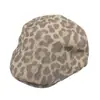 Alta Qualidade~Boné da Moda Estilo Coreano com Estampa de Leopardo para Mulheres, Boina de Pintor com Personalidade Retrô, Chapéu Bico de Pato Versátil, Moderno