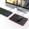 Alfombrilla de Ratón Grande Transfronteriza, Ampliada y Engrosada para Oficina, E-Sports, Juegos, Todo Negro con Bordes Rojos Bloqueados, Pad para Escritorio de Computadora