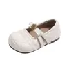 Zapatos de Cuero con Patrón Estilo Pequeño Fragante 2026 Nueva Colección Primavera y Otoño Estilo Coreano Zapatos de Princesa con Lazo para Niñas para Combinar con Faldas