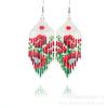 Pendientes Bohemianos Personalizados Estilo Europeo y Americano, Diseño Original, Girasol, Flor de Rosa, Cuentas de Arroz Tejidas a Mano, Perlas de Flor