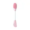 Pincel para Máscara Facial de Aplicar com Cerdas Macias que Não Caem, Pincel de Maquiagem Facial Dupla Face de Silicone Portátil para Viagem, Ferramentas de Beleza Atacado