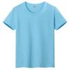Camiseta de algodón de manga corta para niños y niñas, ropa de clase de primaria de color sólido, camiseta cultural publicitaria pintada a mano, LOGO de impresión fija
