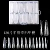 Transfronteiriço 120 Caixa Nail Art Nail Art Cristal Extensão Molde de Unha com Suporte de Papel Escala Adesivo de Extensão Rápida