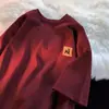 Gordo mm Tamanho Plus Size 150kg Tendência Nacional Algodão Puro Manga Curta Camiseta para Homens e Mulheres Verão Estilo Hong Kong Simples Casal Solta Versátil Meia-manga
