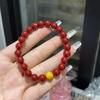Artesanías de Arena de Cristal con Cuentas de Oro Real, Pulsera de Joyería con Diseño Simple y Único