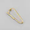 Diseño de Broche Simple de Clip de Papel Geométrico Sentido de Diseño Pin Fijo para Ropa Personalidad Moda Lujo Ligero Adorno de Pecho Accesorios