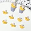 Resina dos desenhos animados nail art bugigangas atacado bonito urso natação anel coelho diy creme gel grampo de cabelo acessórios do prego