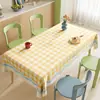 Mantel tipo crema, impermeable, a prueba de aceite, lavable, resistente al calor, tapete de mesa de PVC, nuevo modelo 2026, lujo ligero, sensación de alta gama, mantel para mesa de centro