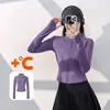 Top de Yoga con Cuello Alto de Terciopelo Plus Alta Elasticidad Ajustado Chaqueta Corta Diaria Casual para Correr Fitness Chaqueta Versátil