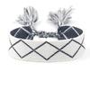 Pulsera nueva tejida a mano Correa de muñeca simple europea y americana Estilo bohemio Cinta de pareja en blanco Cuerda de mano DIY