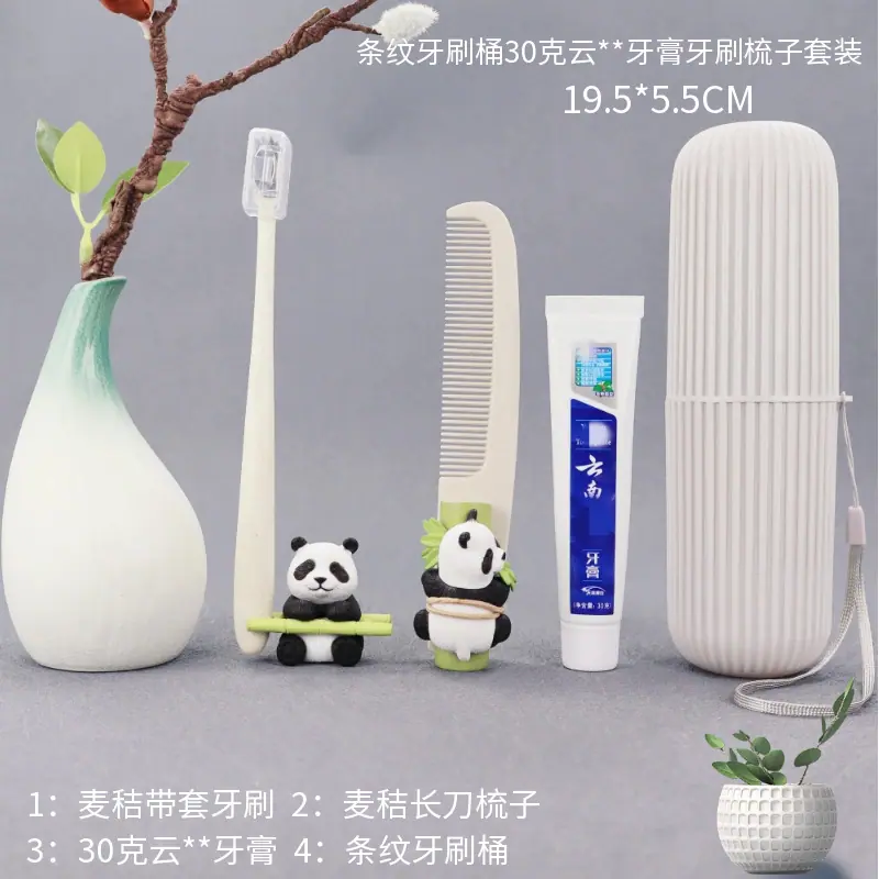马赛图条纹牙刷桶30克云品牌牙膏牙刷梳子套装.png