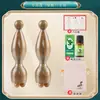 Peine Masajeador Ocular Pequeño de Flor de Loto en Palo de Rosa con Cuerno de Cabra, Herramienta Pájaro Bermellón de Tres Picos, Peine de Meridianos, Palo Masajeador de Puntos de Acupuntura Facial, Palo Estirador de Tendones Faciales