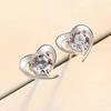 Brincos de amor de prata esterlina S925 Brincos de prata elegantes para mulheres Brincos personalizados para combinar com todas as celebridades coreanas da Internet Brincos da moda para mulheres