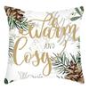 Nueva funda de almohada navideña transfronteriza con estampado decorativo de árbol de Navidad. Funda de almohada navideña.