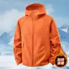Jaqueta Casuais de Softshell com Capuz à Prova de Vento e Respirável para Primavera e Outono, para Caminhada ao Ar Livre e Trabalho, para Homens e Mulheres