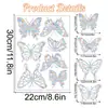 Pegatinas de Ventana Coloridas Transfronterizas Prisma Arcoíris Mariposa Decoración del Hogar Pegatinas Electrostáticas para Vidrio Pegatinas de Vidrio Anti-colisión de PVC