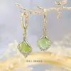 Celebridad en línea pendientes de lágrimas de ángel lujo ligero moda ópalo pendientes de pétalo de alta calidad nicho exquisitos accesorios que combinan con todo