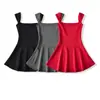 Ap26073-26 Vestido de Verano Estilo Coreano Sexy Estilo Ballet con Cuello en U Espalda Descubierta y Diseño Ceñido a la Cintura, Disponible para Venta al por Mayor