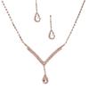 Collar de diamantes de imitación transfronterizos europeos y americanos, colgante personalizado en forma de V, pendientes de gota de agua, joyería de boda, traje, collar de mujer 06