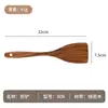 Juego de Espátulas de Cocina para Uso Doméstico, Espátula de Cocina con Mango Largo, Espátula de Madera Antiadherente de Madera de Acacia, Resistente al Calor y Duradera