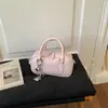 Bolsa de boliche para mulheres, nova moda estilo coreano primavera 2026, bolsa de ombro e transversal versátil de alta qualidade para o dia a dia