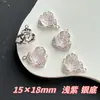 Cor de ouro real 18k zircônia microincrustada pingente de rosa de cobre com dupla suspensão pingente brincos de colar de joias DIY feitos à mão