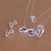 Desejo AliExpress Joias Joias Mais Vendidas Conjunto de Joias Personalizado Brincos de 8 Palavras Pingente Colar Anel Conjunto de Três Peças
