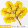 Hojas decorativas de ginkgo artificial hojas falsas ramas de plástico flor de seda hojas de Banyan hojas de ginkgo blancas verdes amarillas