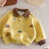Sudadera para Niños Otoño 2026 Nueva Elegante Pulóver con Cuello Camisero, Ropa de Primavera y Otoño con Cuello Polo para Niños