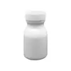 Frasco de plástico sólido e robusto de 45ml, frasco branco de PE à prova de luz para embalagem de comprimidos de cálcio e grânulos probióticos