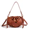 D2026 Bolso de Mano Tejido a Mano Estilo Nuevo, Bolso Cruzado al Hombro, Bolso Casual de Cuero a la Moda con Cierre de Cordón para el Trabajo