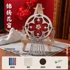 Ímã de geladeira leque de brocado materiais DIY mini pintura decorativa magnética atividades pais e filhos brocado Song equipe cultural e criativa