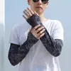 Mangas de proteção solar camufladas de verão anti-ultravioleta frescas para braços de homens atacado para dirigir ao ar livre mangas de gelo estendidas