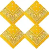 Lenço de Cabeça Colorido Unissex Paisley Quadrado Padrão Jeans Lenço de Cabeça Multiuso Padrão de Texto com Logotipo Personalizado