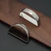 Anillo para Servilleta Semicírculo de Nueva Aleación Transfronterizo Pulido Forma de D Simple Metal Hotel Decorativo Hebilla para Servilleta Fabricante Mayorista