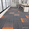 Alfombra de oficina de fábrica de Shenzhen con costura cuadrada completa, alfombra comercial de rayas de color sólido, alfombra de ingeniería para hotel