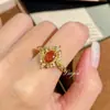 Anillo Popular de Xiaohongshu con Forma de Huevo de Paloma, Rojo Rosa, Diamante Brillante, Lujo Ligero, Diseño de Moda de Gama Alta, Anillo Simple y Ajustable