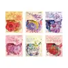 Paquete de pegatinas de diario floral vintage para estudiantes, pegatinas transparentes de PET impermeables troqueladas para DIY, materiales decorativos, pegatinas Guka