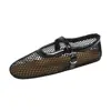 Zapatos de Malla Individuales para Mujer 2026 Verano Nuevo Estilo Huecos Planos Versátiles Sandalias Mary Jane Sandalias Casuales para Exteriores Venta al por Mayor