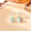 Pendientes de Arenisca Azul Amazonita Inspirados en el Diseño, Simples y Elegantes, Modernos y de Alta Gama, Accesorios para Orejas Únicos y Naturales