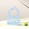 Babero de Silicona para Alimentación de Bebé, Babero para Comida Complementaria de Bebé, Toalla para Saliva, Dos en Uno, Alimentación Segura de Grado Alimenticio